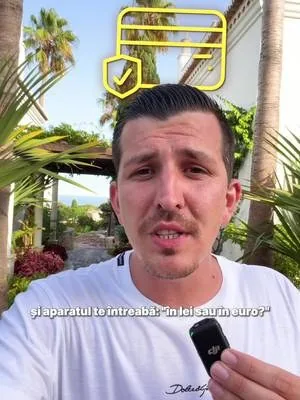 Cadru din clipul despre plata în lei sau în euro la terminalul de card